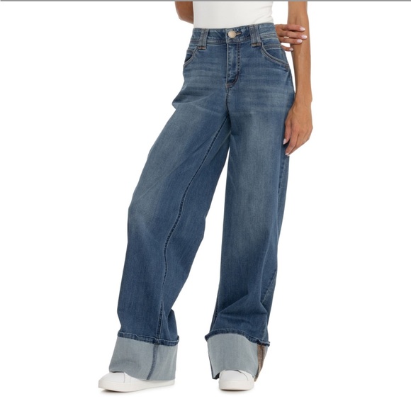 Democracy Denim - NWT Democracy High Rise Wide Leg Fix Cuff Jeans, Women’s Size 14